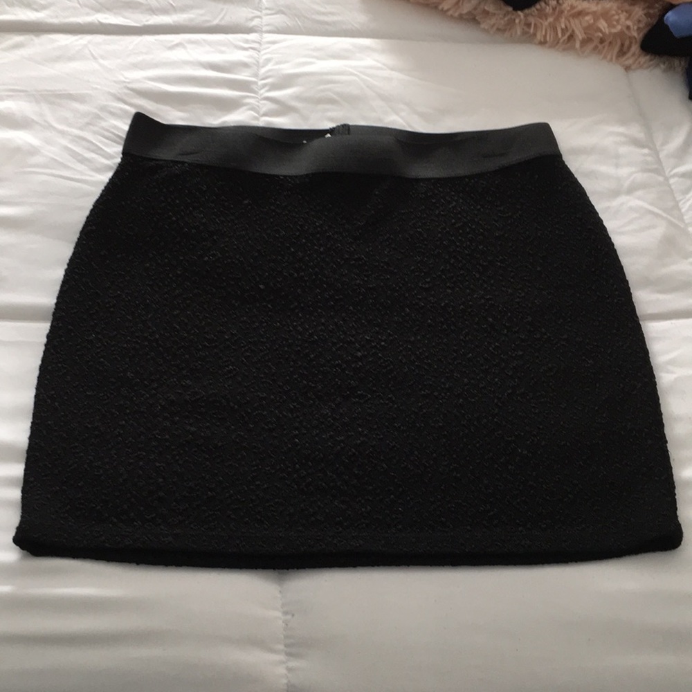 Black mini skirt
